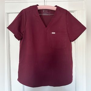 Maroon Burgundy FIGS Scrub Set size L